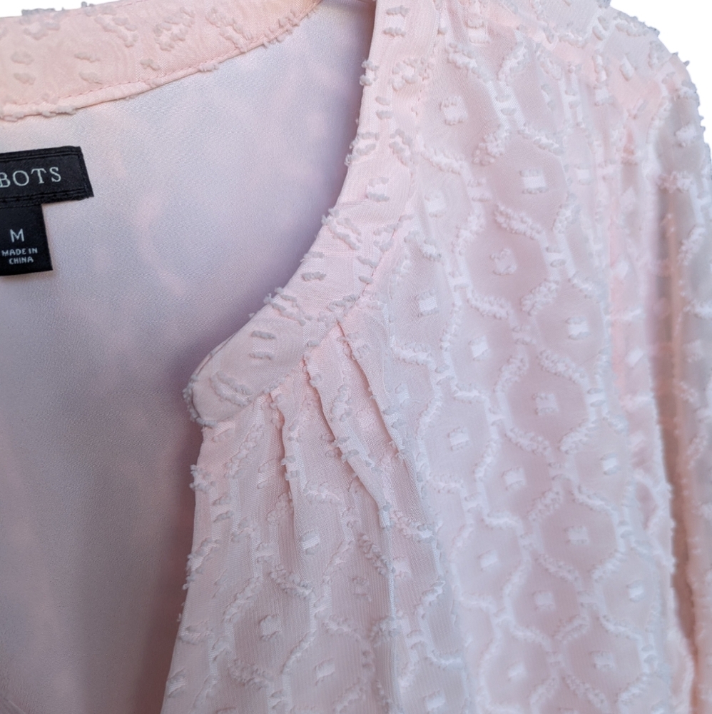 Talbots Blush Pink Blouse Medium EUC - Picture 6 of 9